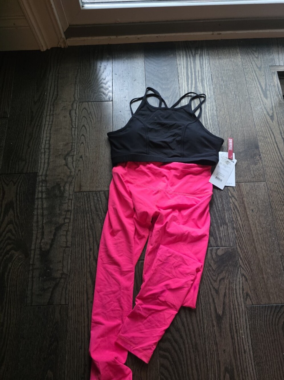 Gucci Black & Hot Pink Colorblock Crop Top